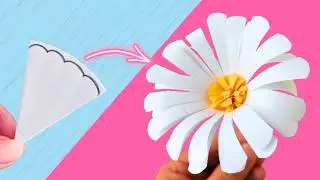 Cómo hacer Margaritas de Papel Fáciles 🌼 – Flores de Papel DIY para Regalo o Decorar