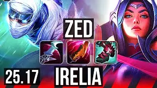ZED vs IRELIA (TOP) | 6 solo kills | EUNE Master | 25.17