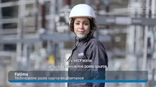 Fatima, technicienne poste source en alternance