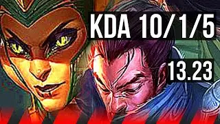 CASSIOPEIA vs YASUO (TOP) | 10/1/5, 70% winrate, Dominating | KR Master | 13.23