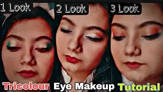 Indian Flag Inspired Tri-Colour Makeup Tutorial | Tricolour Eye makeup | Eye Makeup | Inderjeet kaur