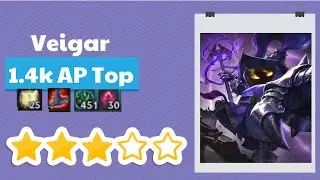 Insane Veigar Top Game 1400 AP Dark Harvest S10 League of Legends Gameplay Play Everything Top