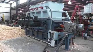 Wood shavings mass produced by Newman shaver from USA