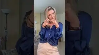 How to tie and tuck a satin shirt #stylehacks #fashionhacks #petitestyle