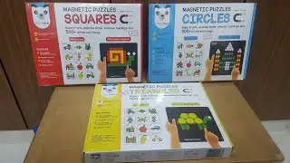 Unboxing and Review of Play Panda Magnetic Puzzles Circles, triangles, squares for smart kids gift