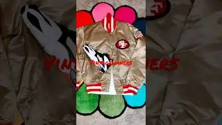 Vintage NINERS Starter Satin Jacket with the Nike Air Diamond Turf