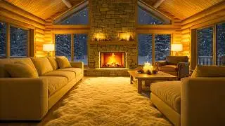 Gentle Piano & Crackling Fire for Silent Sadness at Night - Heal Your Heart Deeply