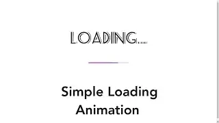 Simple Loading Animation with HTML & CSS / How to make Loading animation / Loading Screen CSS