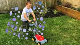 Toy Bubble Lawn Mower | Lawn Mower Kids Play | Brothers r Us!