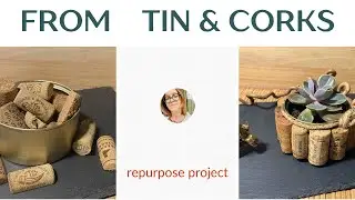 Easy DIY: Upcycled Tin Flower Pot with Cork Decor!