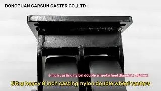 Ultra heavy duty casters 8 inch casting nylon double wheel casters #casters #casterwheel #factory