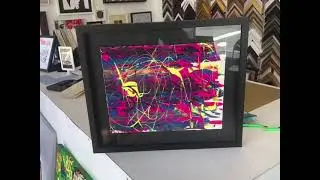 Abstract artwork custom framing by www.ModernMemoryDesign.com nj frame shop #frameshop #customframi