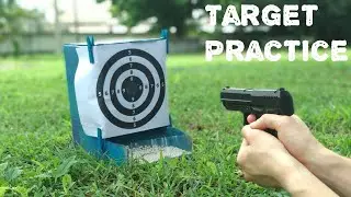 How to make an Airsoft Gun Target Practice that collects the Bullets. (diy easy target practice)