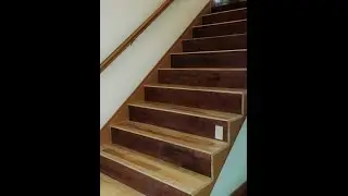 Nate's WoodWerks - 9 - Pallet Wood Stair Treads - Stair Tread Installation