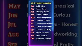 Birth Month Personality #shorts #ttamiltechnology #astrology