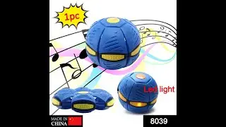 8039 Football Flat Throw Disc - with 3 LED Light Flying Toys.Only 325/-