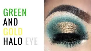 green & gold spotlight eye tutorial