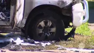 Plumber bashed and has ute set alight