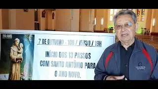 Mensagem de nosso P&aacute;roco Frei Luiz Turra sobre a caminhada dos 13 ( treze) passos para o ano novo.