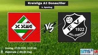 [🔵] VOD: SC Staig II vs. FV Bellenberg | Kreisliga A3 Donau/Iller | 4. Spieltag