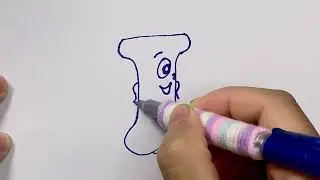 How to Draw Letter I✨🔤 | Alphabet Drawing for Kids