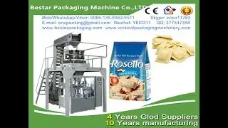 Doypack with ziplock stand up pouch filling machine for frozen food ravioli dumplings