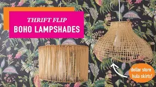 DIY Boho Lampshade | Easy Thrift Flip/Dollar Store Pendant Lighting