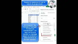 REGISTRO DE ASISTENCIA EN HOJA DE CÁLCULO DE GOOGLE SHEETS