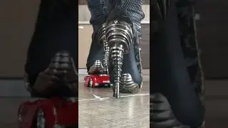 Iron Guardians vs Toy Car! Oddly Satisfying Boots Crushing Things! ASMR