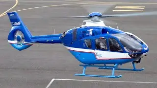 Airbus Helicopters H135 (Eurocopter EC135T3) | RTE F-HOMF | Landing at Nancy Airport | Helicopter
