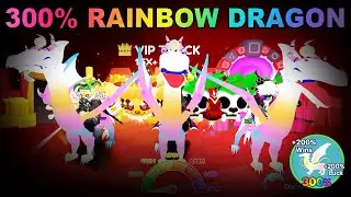 ⚡Race Clicker - 300% New Pet 😱 RAINBOW DRAGON 🌈🐉 (Thanks to my friend @MEGACHIPCHIP1 for lending it)