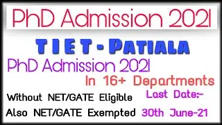 phd admission 2021 | latest phd admission 2021 | phd notification 2021