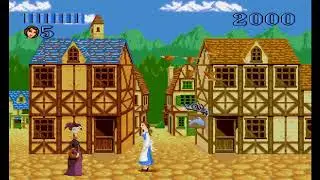 444 Beauty and the Beast Belle's Quest Movie mode Sega Genesis Mega Drive, HD 60fps