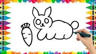 How to draw Rabbit || Easy Drawing for Kids || Easy drawing of Rabbit || By Wonder Art Kids