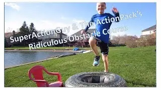 SuperActionGuy's ActionPack Negotiates a Backyard Obstacle Course!