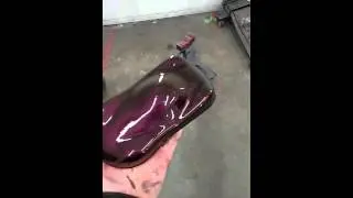 Dark red/purple/gold/bronze alpha pearl drop in