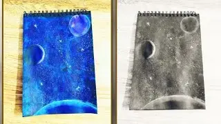 How to draw Galaxy painting /Easy galaxy Acrylic painting Tutorial for Beginners 