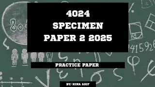 4024 /SPECIMEN PAPER 2025 PAPER2 (3rd Practice Paper) O LEVEL MATHEMATICS  STEP BY STEP SOLUTION