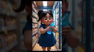 Cute baby brings cold drinks 😢 #ai #cute #baby #monkey #drink