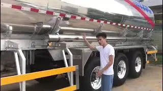 Mill finished aluminum tank trailer