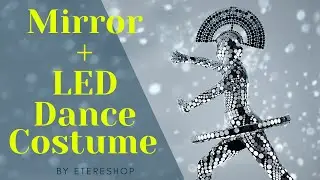 Silver Mirror Modern Dance Costume with the LED Tutu by ETERESHOP