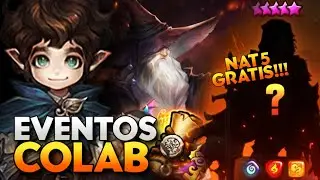 EVENTO de NAT 5⭐! GRATIS da COLAB, MINIGAME E+ | Summoners War x Senhor dos An&eacute;is