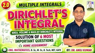 DIRICHLET INTEGRAL AND ITS APPLICATIONS | VOLUME AND MASS BY DIRICHLET INTEGRAL | ONE SHOT LECTURE