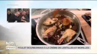 RECETTE : Fricass&eacute;e de poulet bourbonnais &agrave; la cr&egrave;me de lentilles et morilles