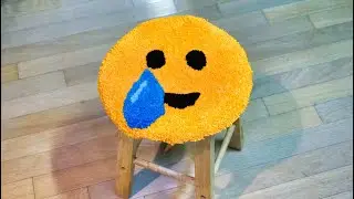 Tufting an Emoji Chair Cushion Rug