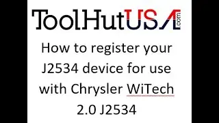 Регистрация вашего ноутбука для использования с Chrysler Witech 2.0 J2534