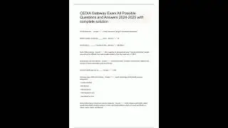 CEDIA Gateway Exam All Possible Questions and Answers 20242025 with complete solution