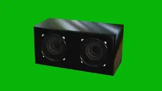 Boom Box with Integrated Speaker and Amplifier | 3D Model Green Screen Round Animation 4K