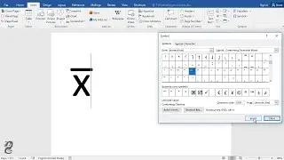 How to type X-BAR in word