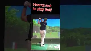 How to not play Golf #golf #golfer #golfswing #koreangolf #golfsimulation #screengolf